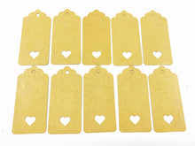 Load image into Gallery viewer, Recyclable Heart Kraft Gift Tags - Pack of 10
