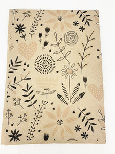 Spring Garden - Recycled Kraft Wrapping Paper