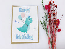 Load image into Gallery viewer, Happy Birthday Dino Card - 100% Recycled
