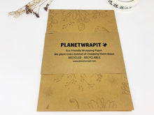 Load image into Gallery viewer, Enchanted Garden Recycled Kraft Wrapping Paper
