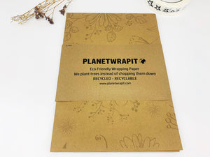Enchanted Garden Recycled Kraft Wrapping Paper