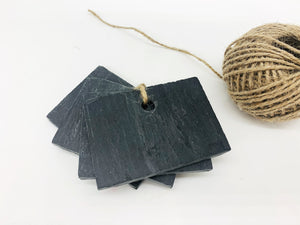 Reusable Natural Slate Gift Tags - Pack of 4