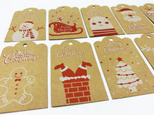 Load image into Gallery viewer, Festive Kraft Gift Tags - Pack of 10 (Mixed)

