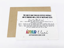 Load image into Gallery viewer, Thank you for helping me grow - Plantable Greetings Seed Card
