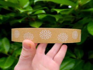 White Flower Tape (24mm x 50m) - Biodegradable Parcel Tape