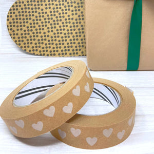 Heart Tape (24mm x 50m) - Biodegradable Parcel Tape