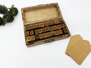 Wooden Alphabet Stamp Kit