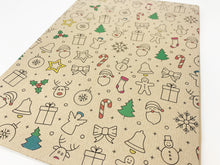 Load image into Gallery viewer, Christmas Fun (Natural)  - Recycled Wrapping Paper
