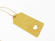 Load image into Gallery viewer, Recyclable Heart Kraft Gift Tags - Pack of 10
