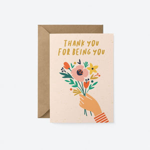 'Thank You For Being You' Greetings card