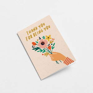 'Thank You For Being You' Greetings card