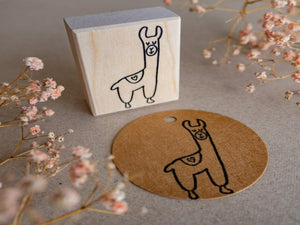 Wooden Llama Stamp
